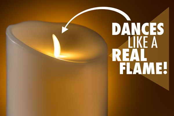  LED DANCING CANDLE FLAMELESS 12.5cm 