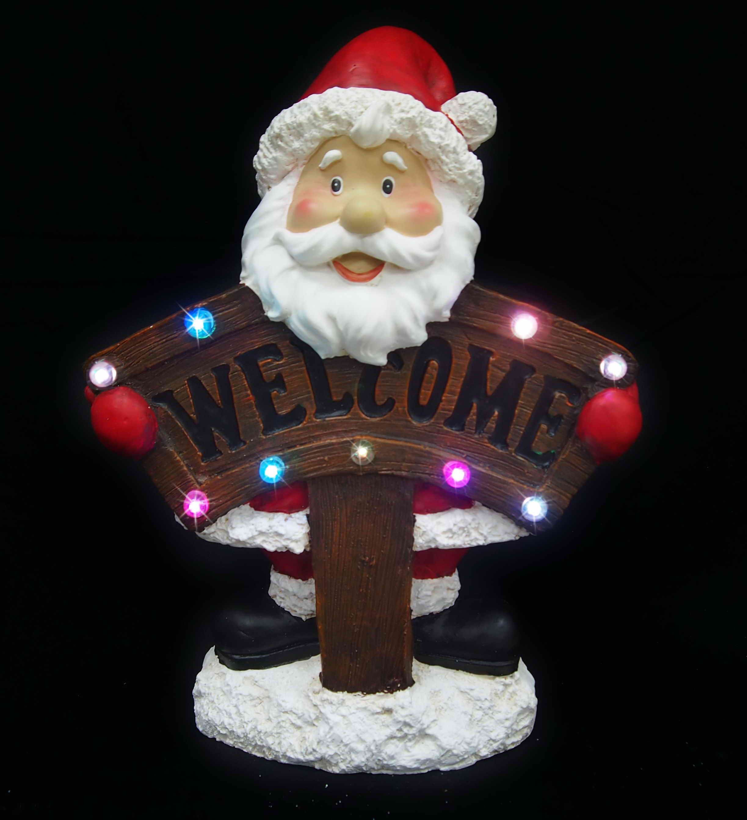  LED SANTA WELCOME SIGN W/MUSIC 