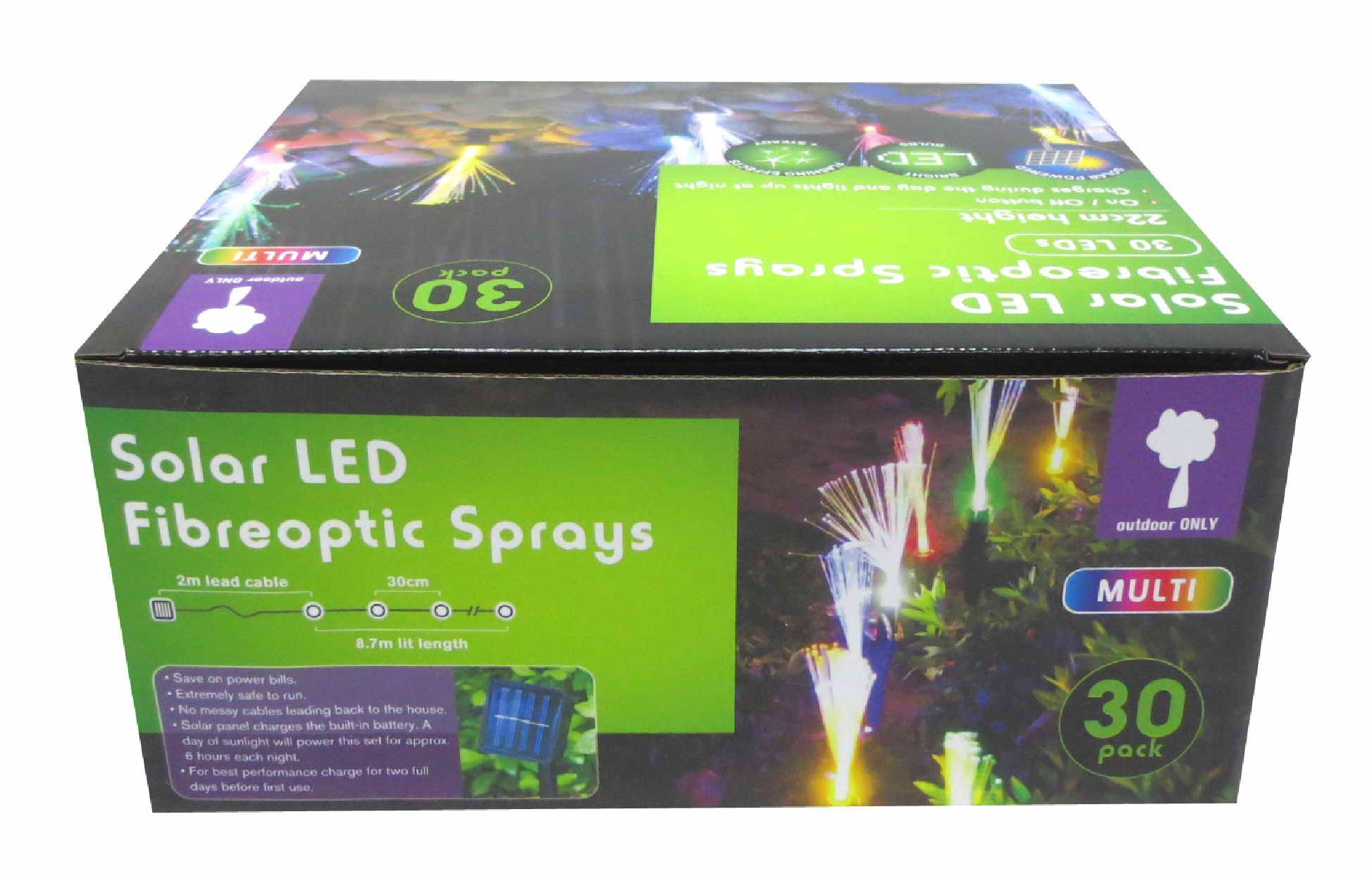  SOLAR LED F/OPTIC SPRAYS 20PC 