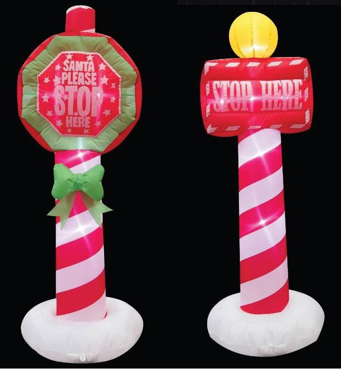 A/POWER SANTA STOP SIGN 150cm 2ASST