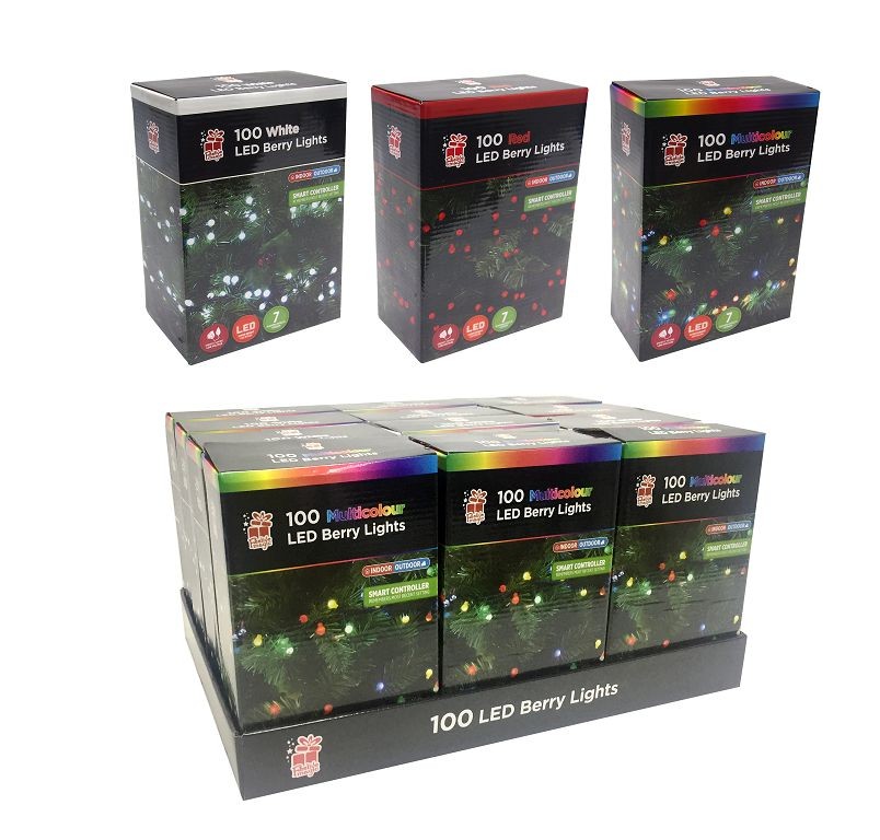 X17, XB0828, LED SHINY BERRY LIGHTS 100pc
