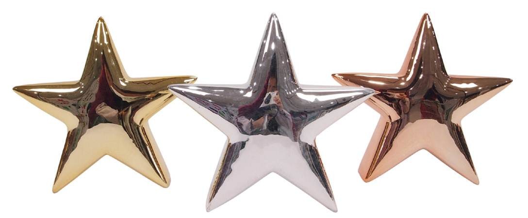 24X14, XB1484, TABLE DECO STAR 16cm 3 COLOURS