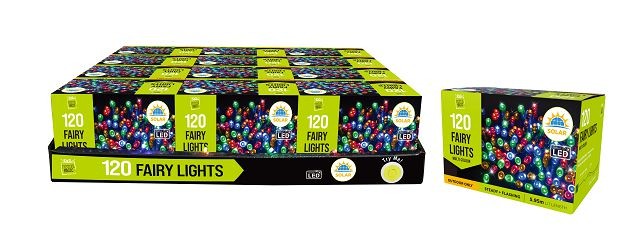 22X7, XB2693, SOLAR LED FAIRY 120 MULTI TRY ME SRT