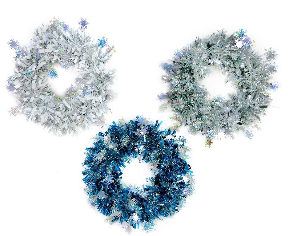 X7, XB2765, LASER WREATH W/SNOWFLAKE 23cm