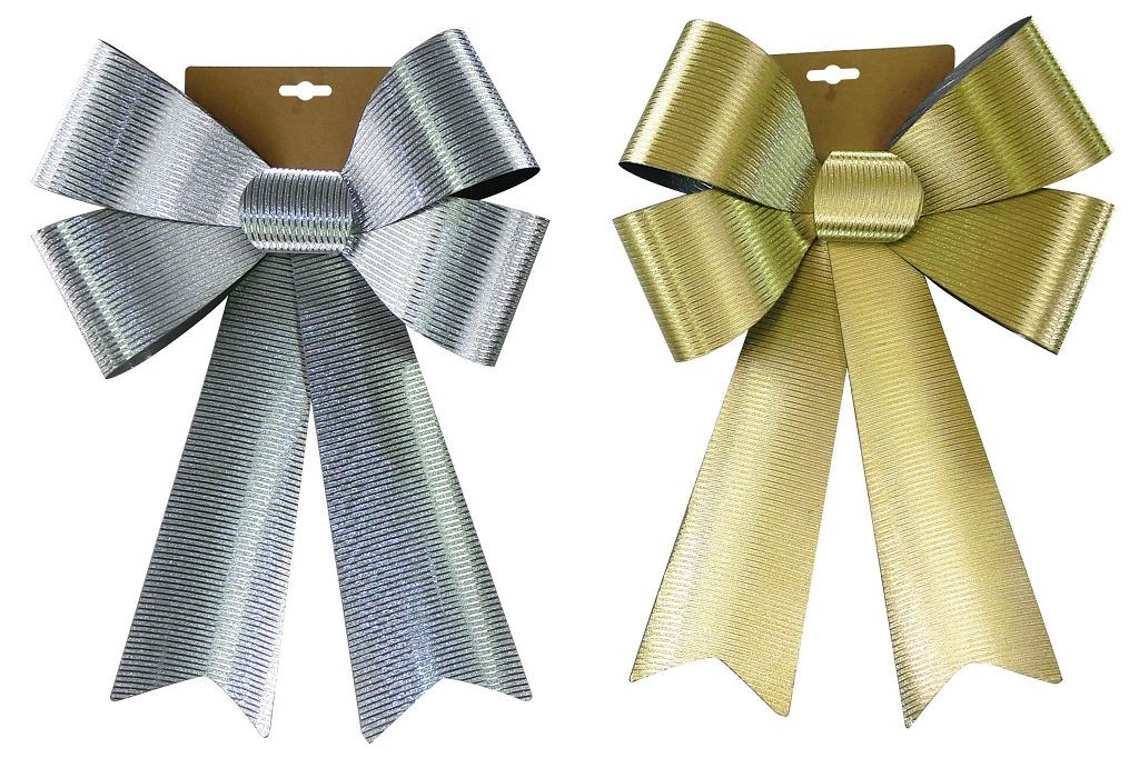 19X47, XB2844, STRIPED BOW DLX GOLD/SILVER 2ASST