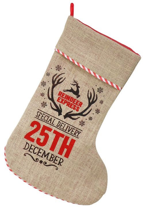 X8, XB2952, STOCKING W/STITCHED EDGE & ANTLERS