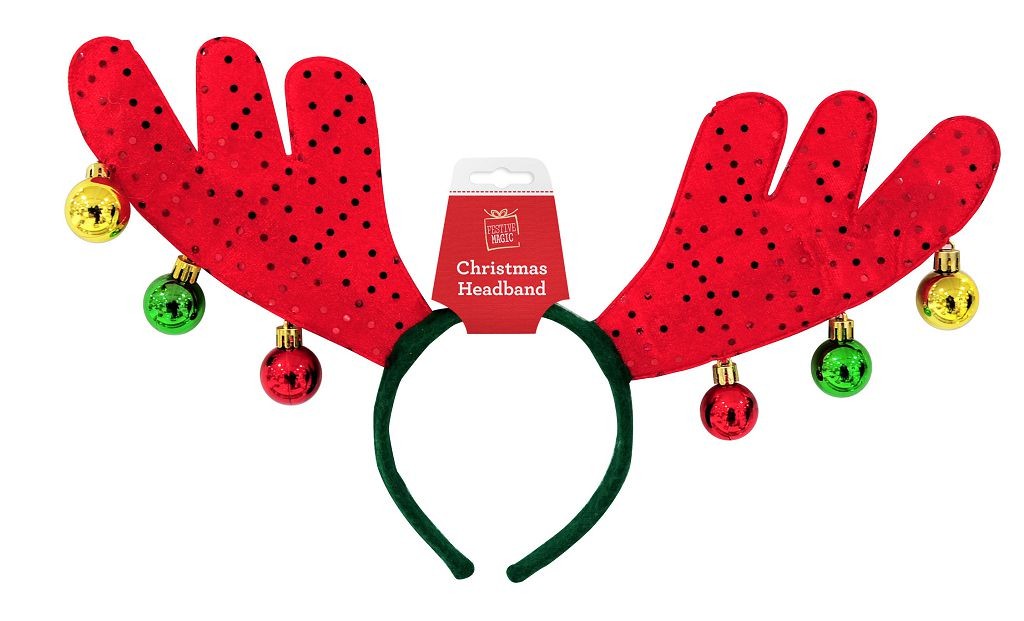 X8, XB3006, HEADBAND ANTLERS W/BAUBLES 6pc