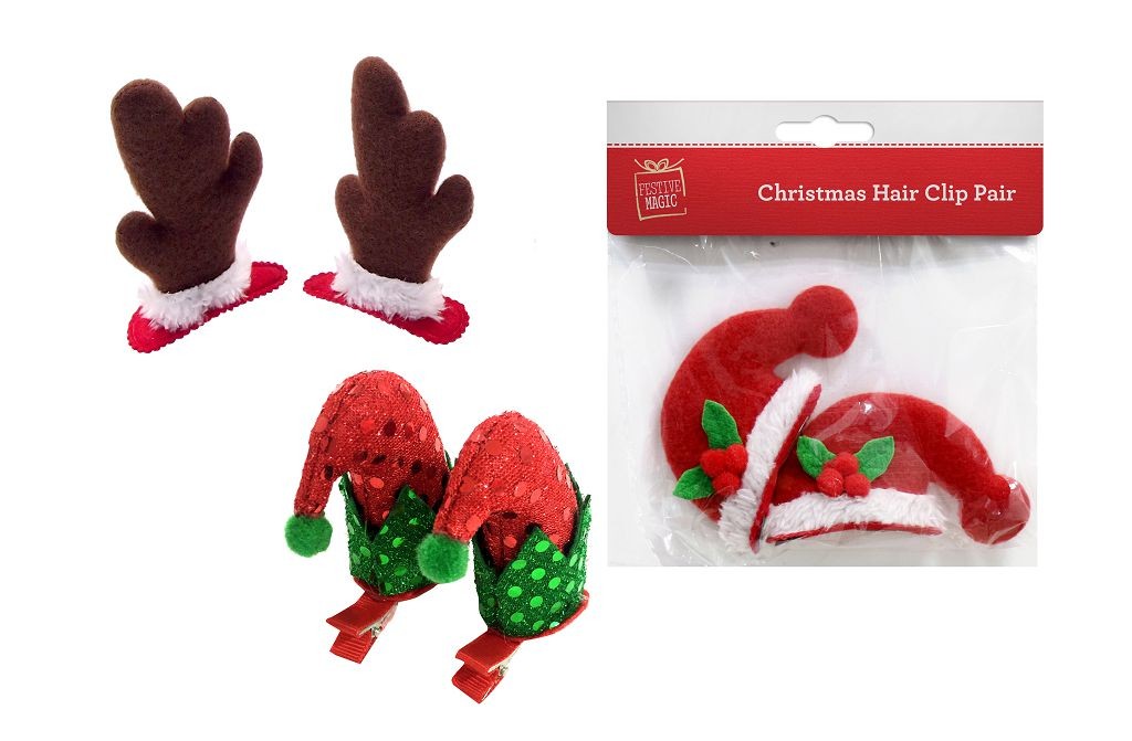 X21, XB3027, CLIP-ONS MINI FESTIVE DESIGNS 2pc