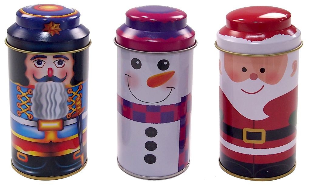 X9, XB3068, CHARACTER TIN W/DOME LID 3ASST