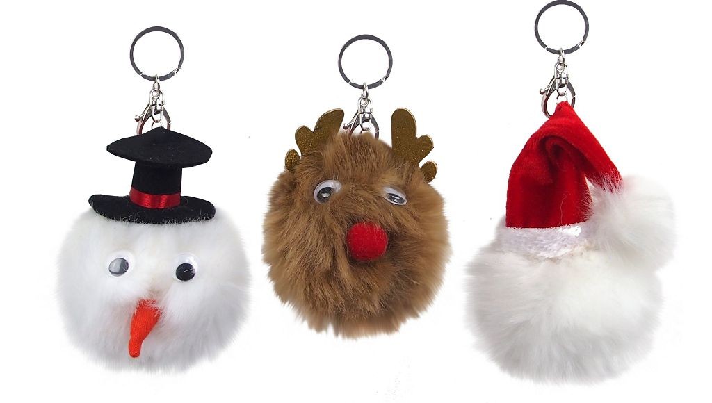 X8, XB3124, KEYCHAIN CHARACTER POM POM 3ASST