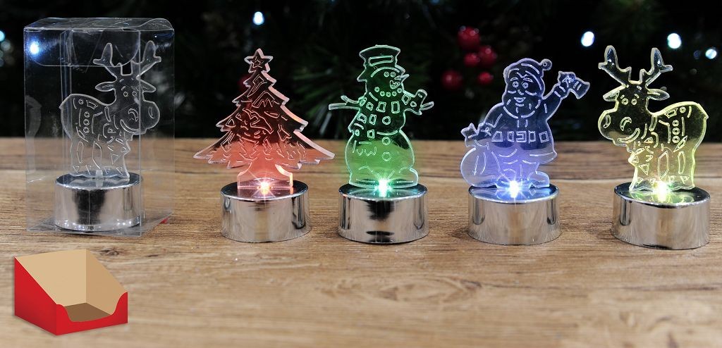 X5, XB3396, CHARACTER ACRYLIC LED COL CHGE 4ASST
