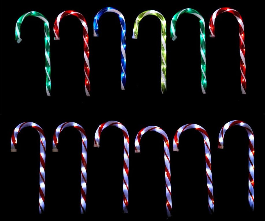 X10, XB3431, LED PATH CANES TIMER B/OP 6pc 2ASST