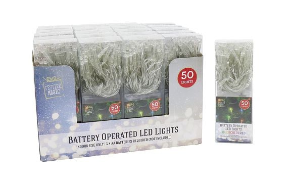 25X33, XB4890, LED String Lights 50pc Asst