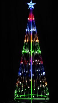 21X16,XB4950, LED Digital Strands Tree 1.9m Multi