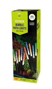 22X3 13, XB4970, Solar LED Bubble Tubes - 20 pieces - Multi