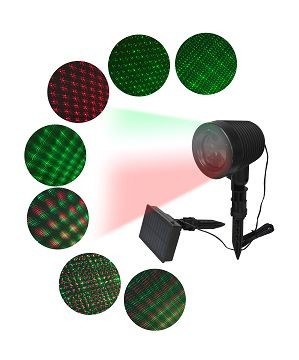 22X16, XB4980, Solar Laser Projector Red/Green Pattern with Motion