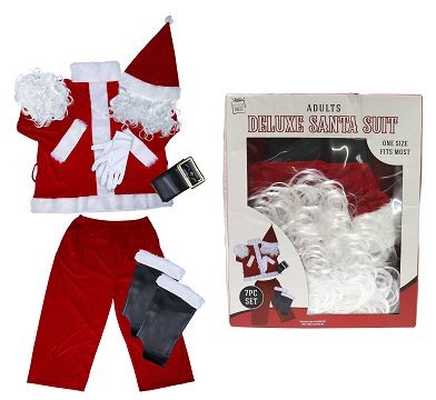24X35, XC0029, DELUXE SANTA SUIT 7pc