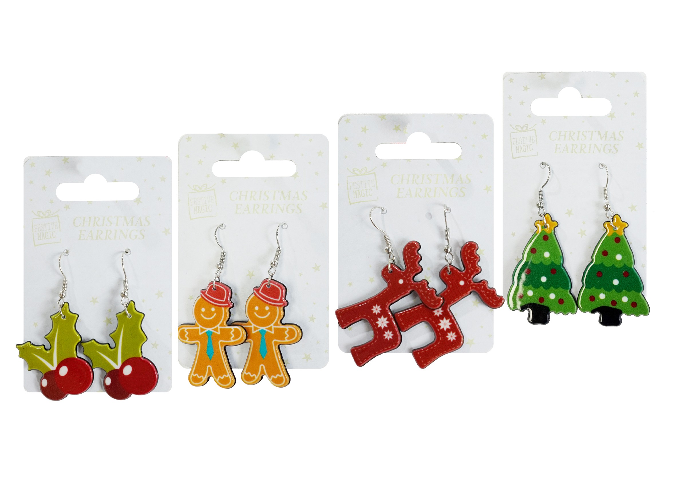 21X5, XC0147. Christmas Earrings Asst