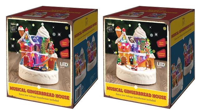 22X7, XD0474, LED Musical Gingerbread House