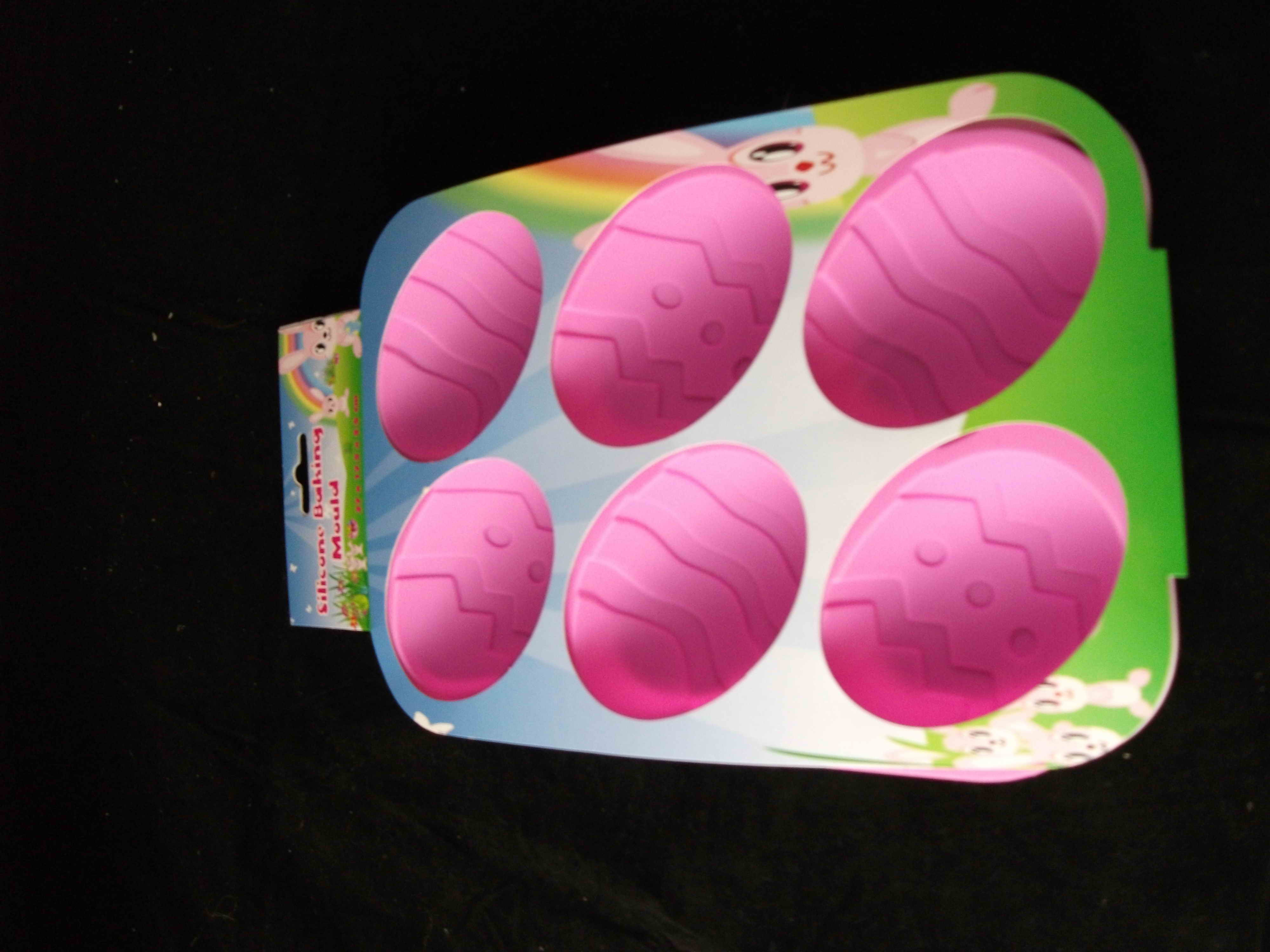 EASTER SILICONE EGG MOULDS 6PC 