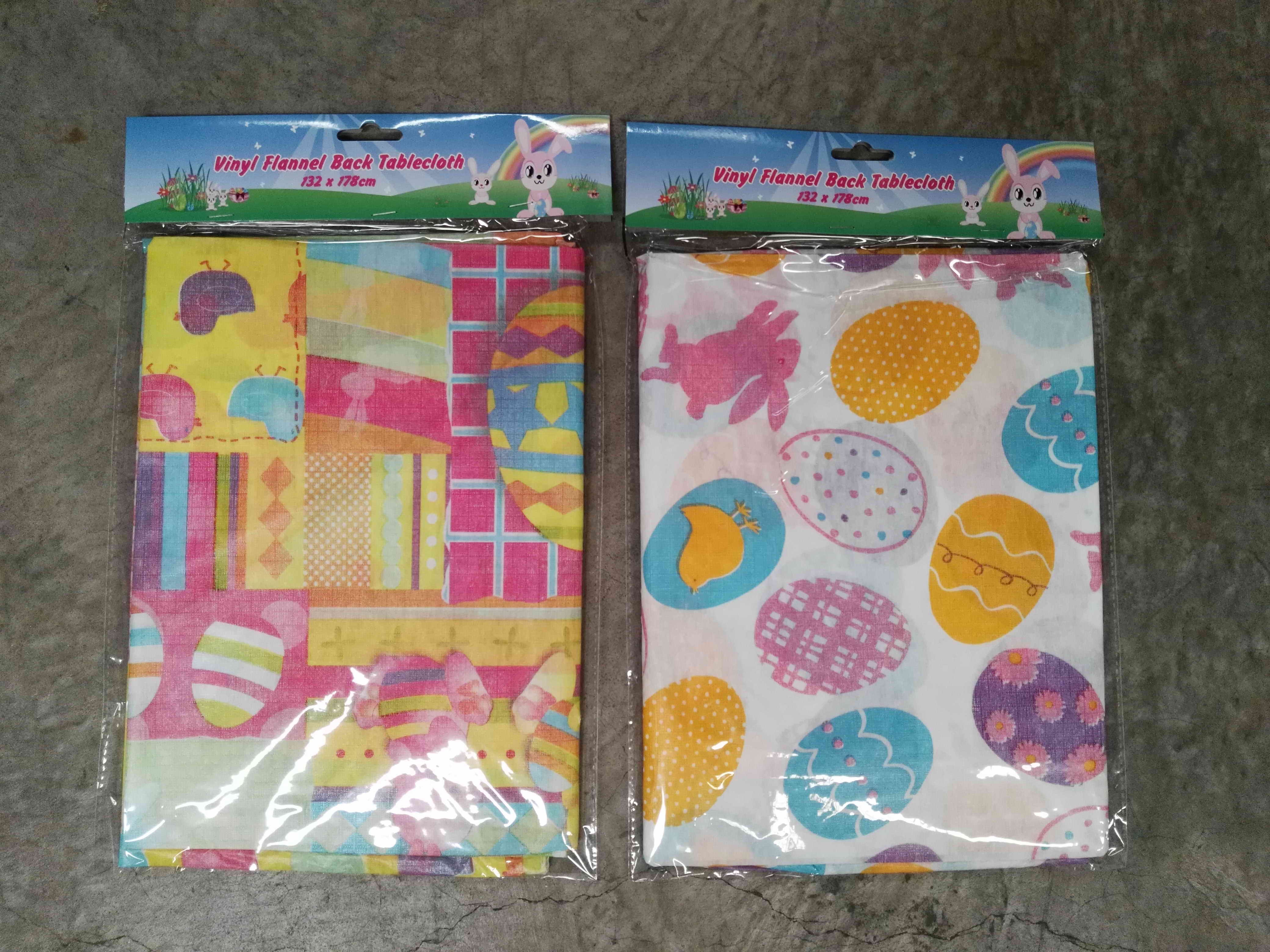 EASTER TABLECLOTH FLANNEL BAC