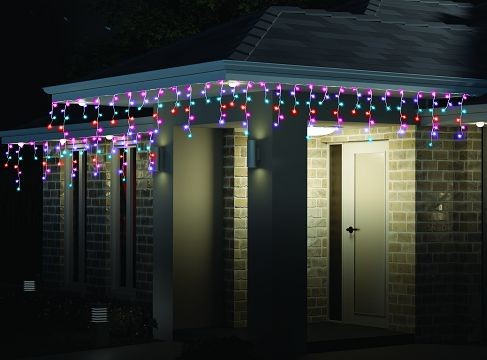 25X18, XL0000217, Solar LED Icicle Lights 400 Carnival