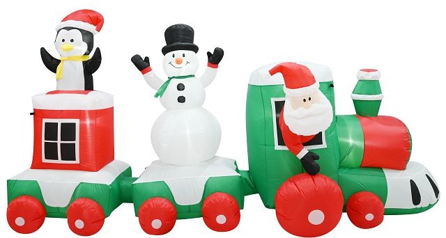 24X37, XL0959, AIRPOWER JUMBO SANTA TRAIN 340cm