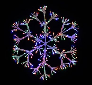 23X5, XL1014, LED SPARKLE SNOWFLAKE 60cm TWINKLE MULTI