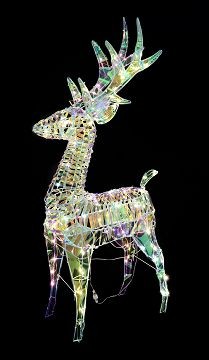 23X9, XL1020, LED TECHNICOLOUR REINDEER 130cm TWINKLE