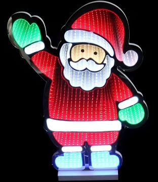 25X33, XL1023, LED INFINITY SANTA LIGHT w/BASE