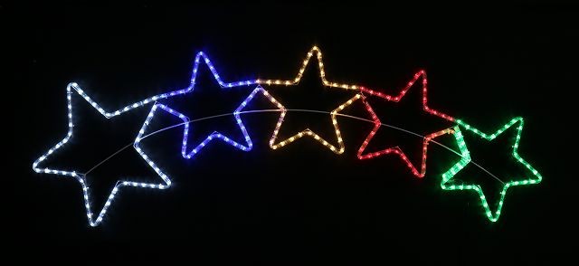 23X5, XL1041, LED ROPELIGHT STARS BANNER FLASH MULTI