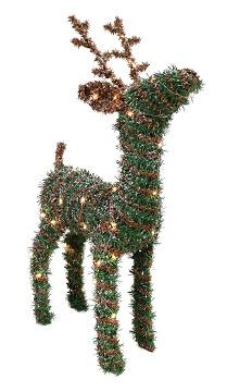 25X41, XL1071, LED REINDEER 66cm SNOWY FOREST TINSEL