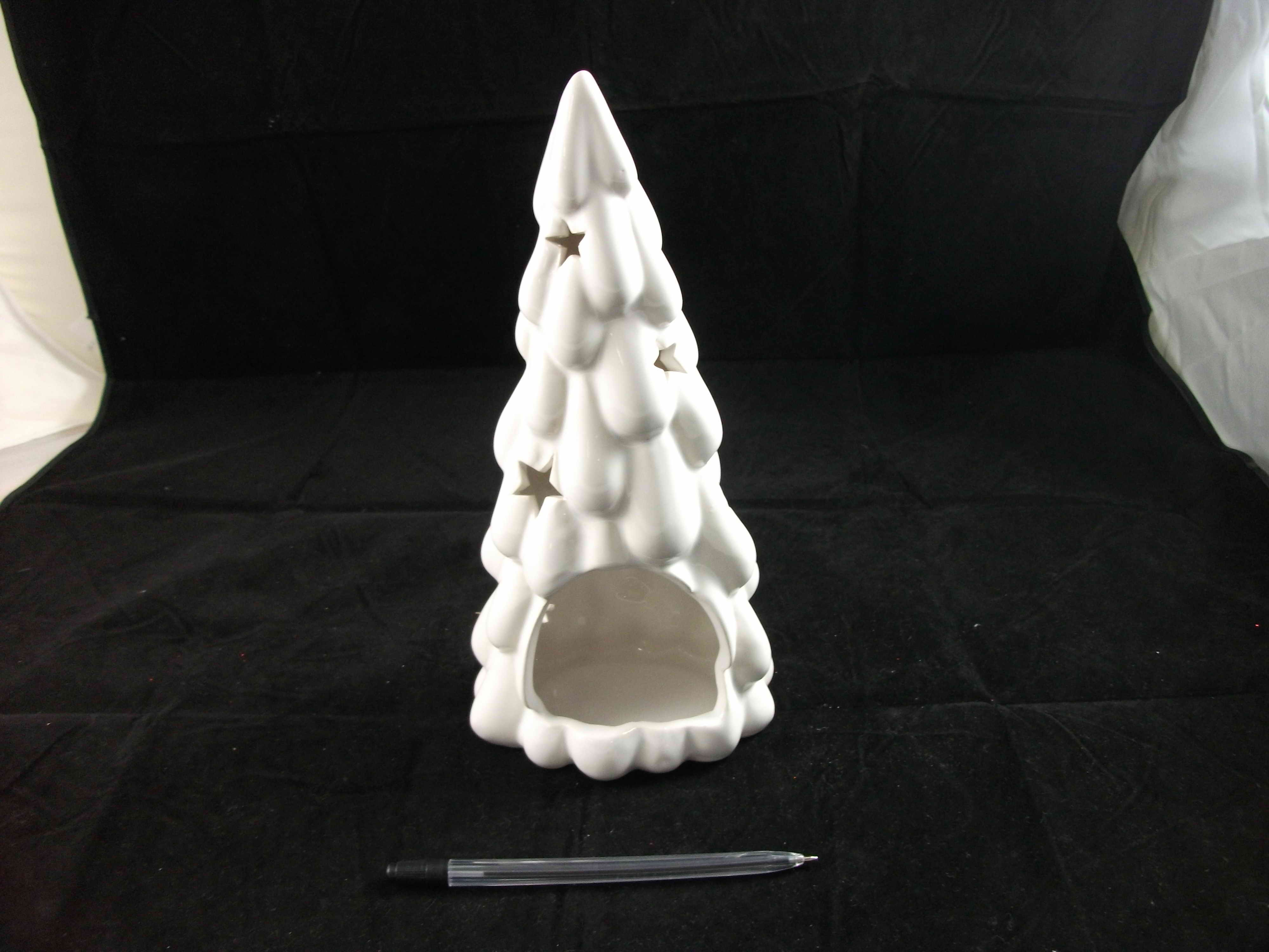 XM0593,25CM WHITE PORCELAIN TREE T/LI