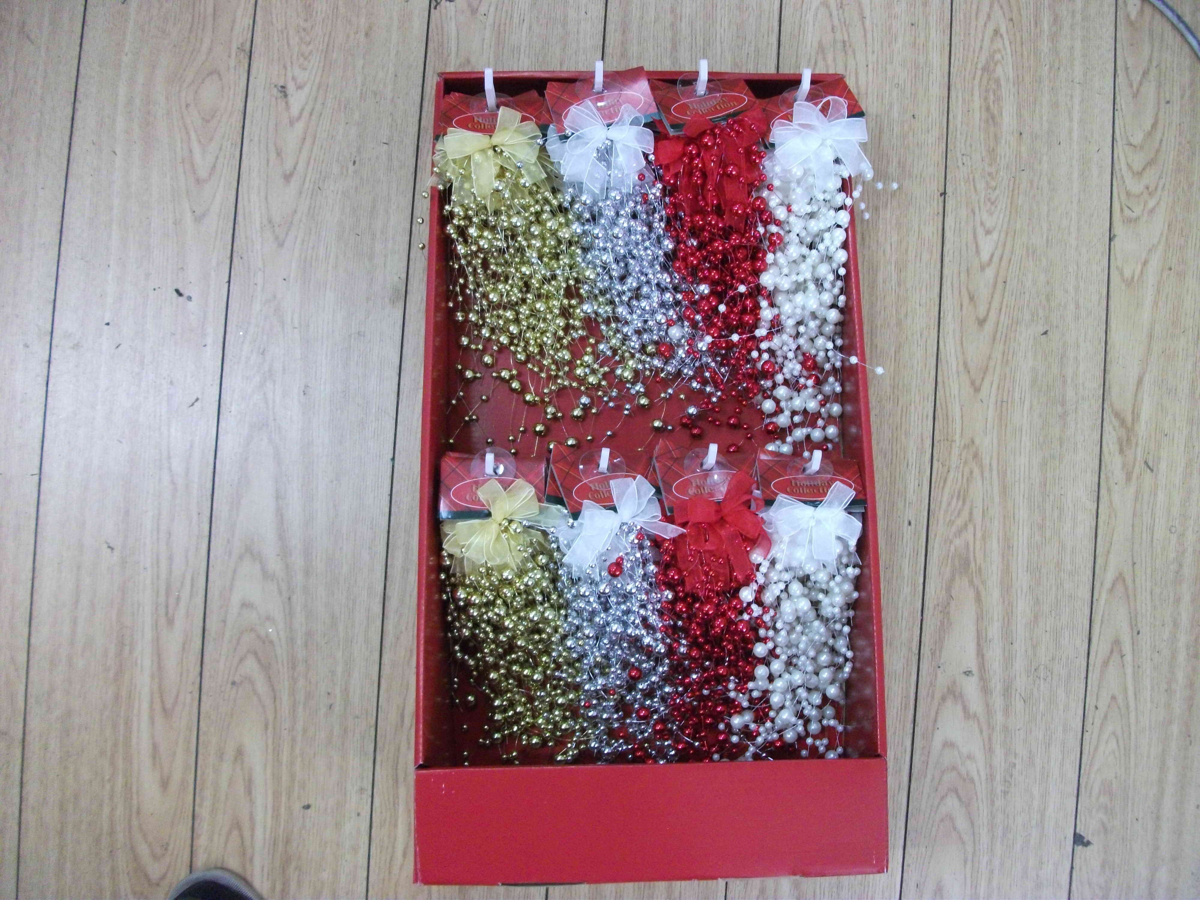XM5137,20CM RIBBON W/BEAD TASSLE 4CLR