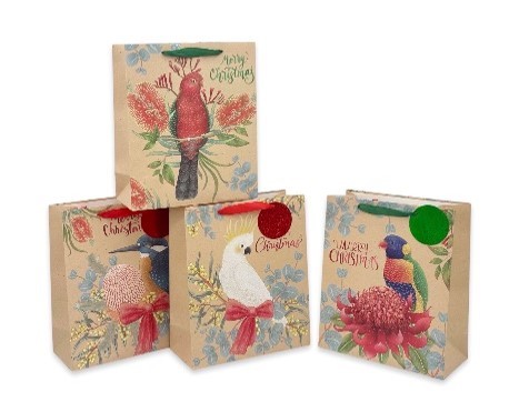 24X, XMAS WINE BAG 36X12.3X8.5CM 4 ASST