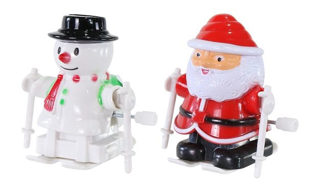 25X14, XN0000086, Christmas Wind Up Ski Racer SRT Asst