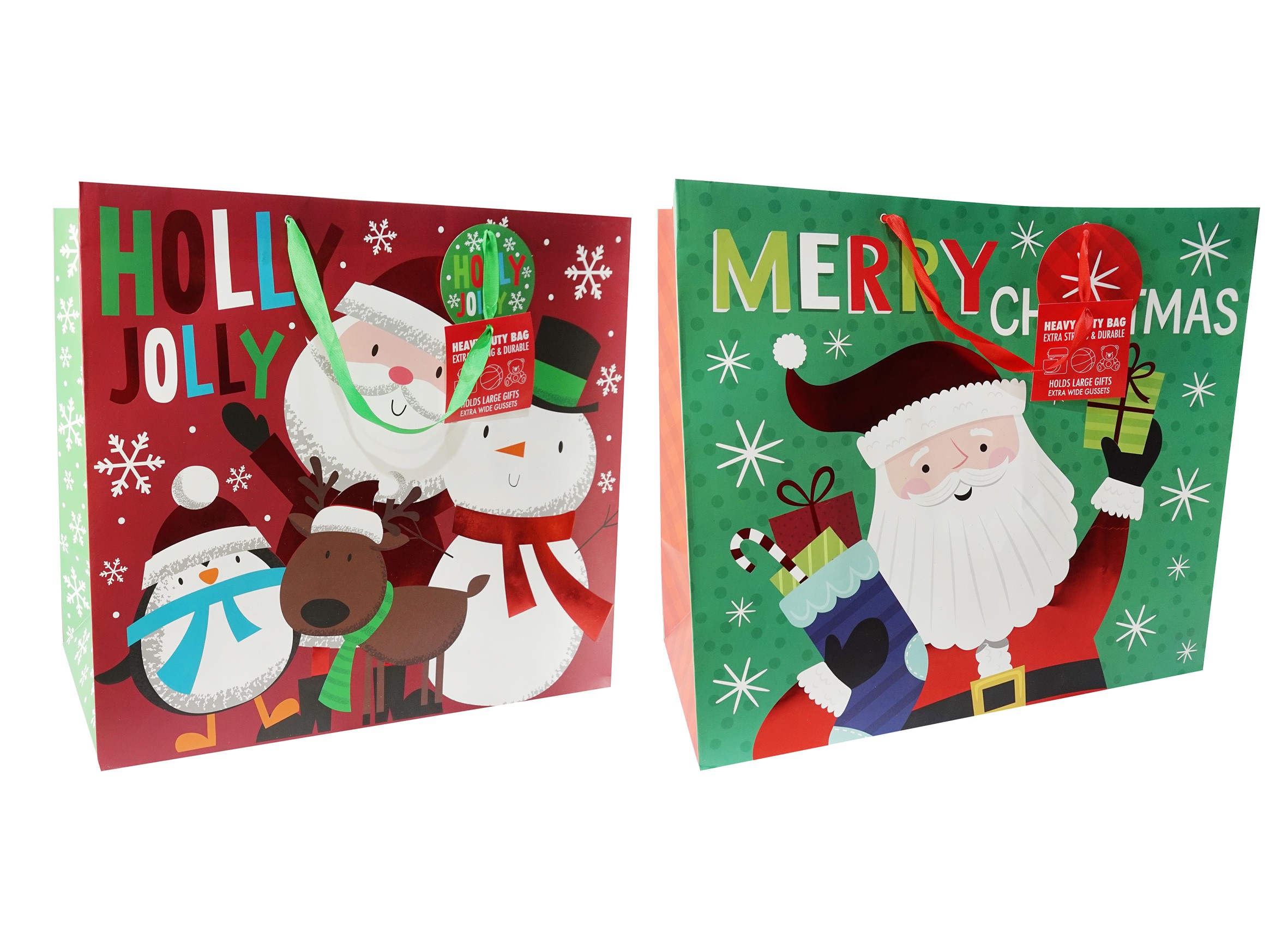 21X5, XP0116. Gift Bag Santa Foiled Jumbo Asst