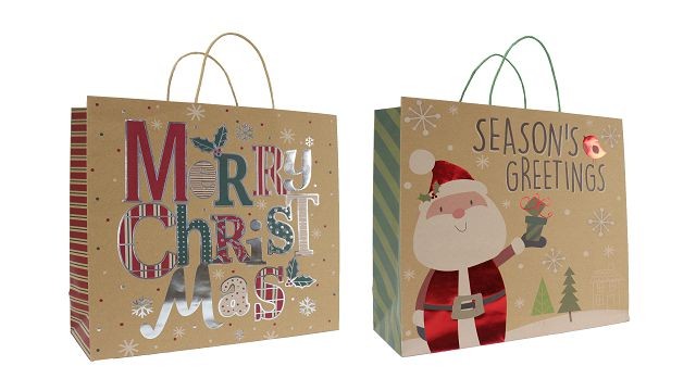 22X9, XP0224, GIFTBAG KRAFT FOIL XL Asst