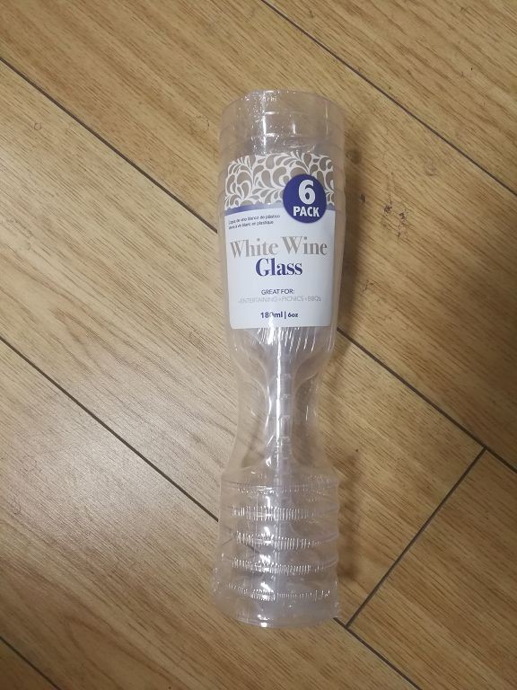 WHITE WINE GLASS 180mL CLEAR 6PK
