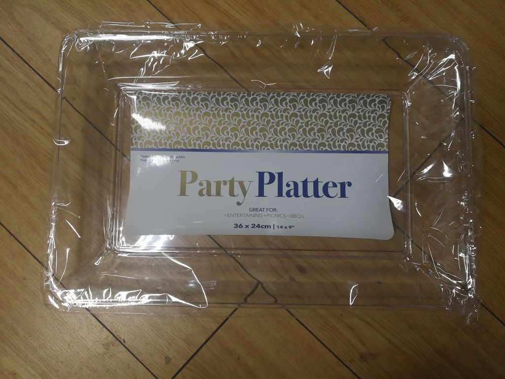 PLATTER RECT CLEAR 36x24cm