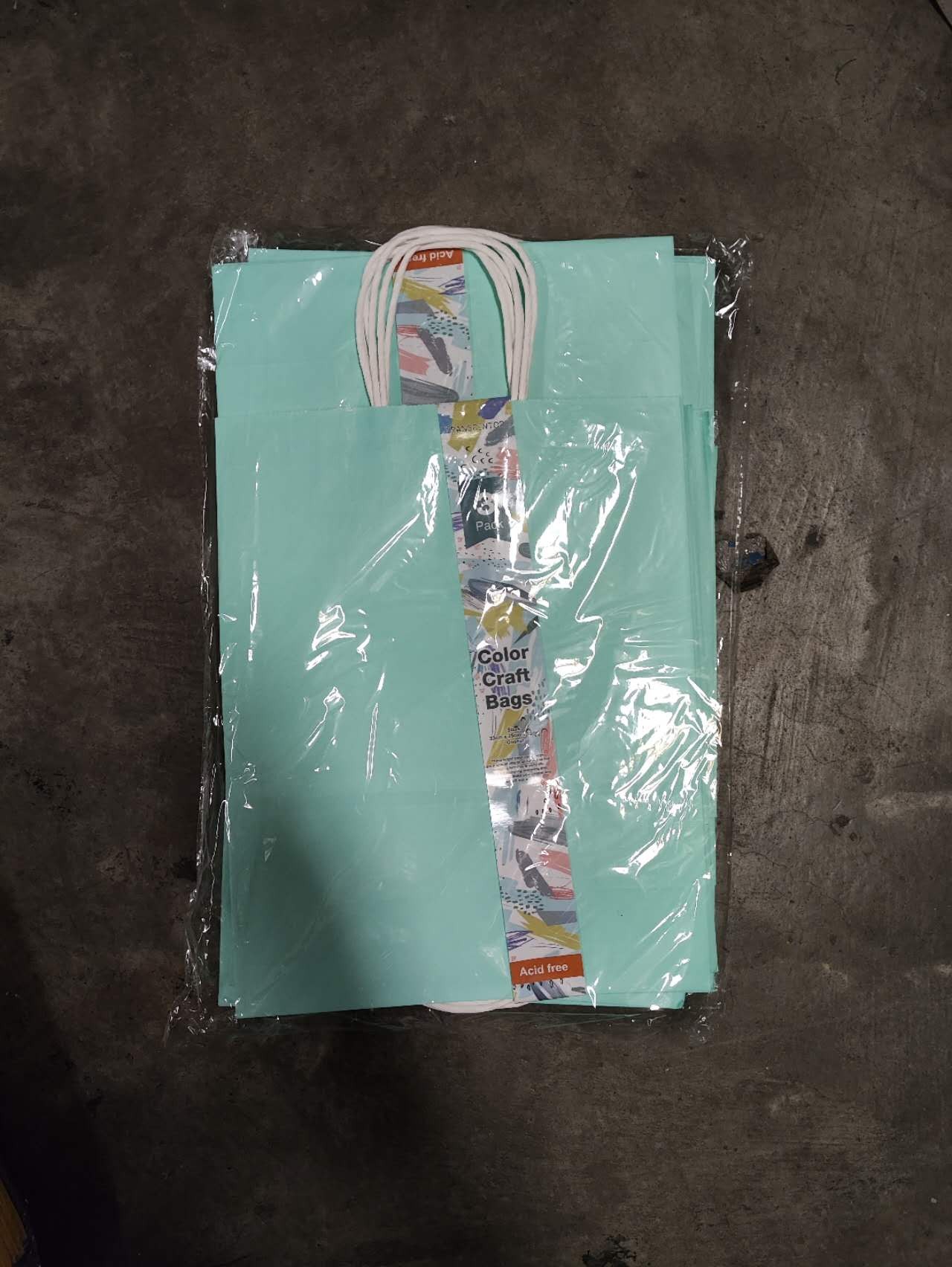 craft bag 3pcs L tiffany blue