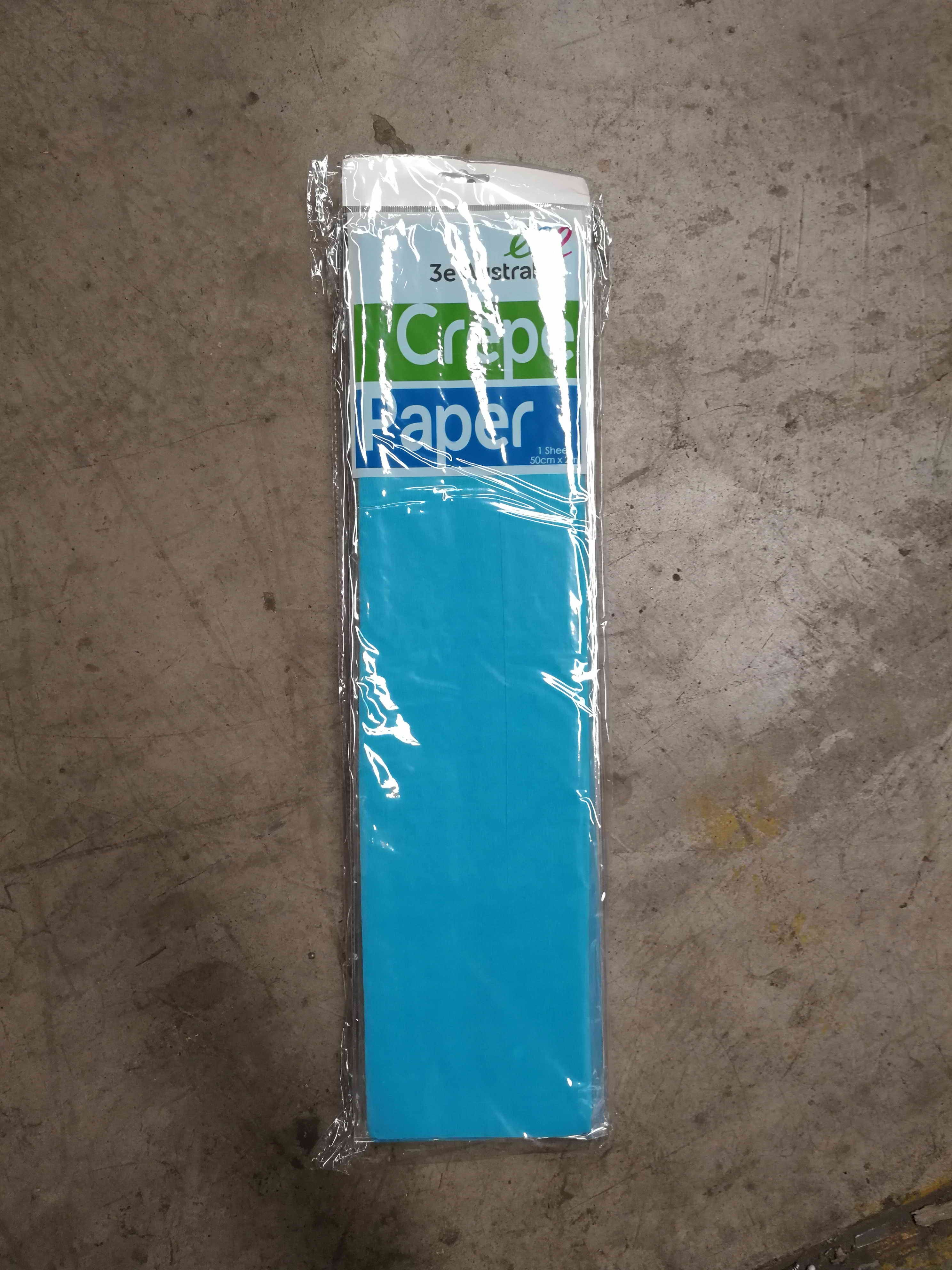 crepe paper light blue