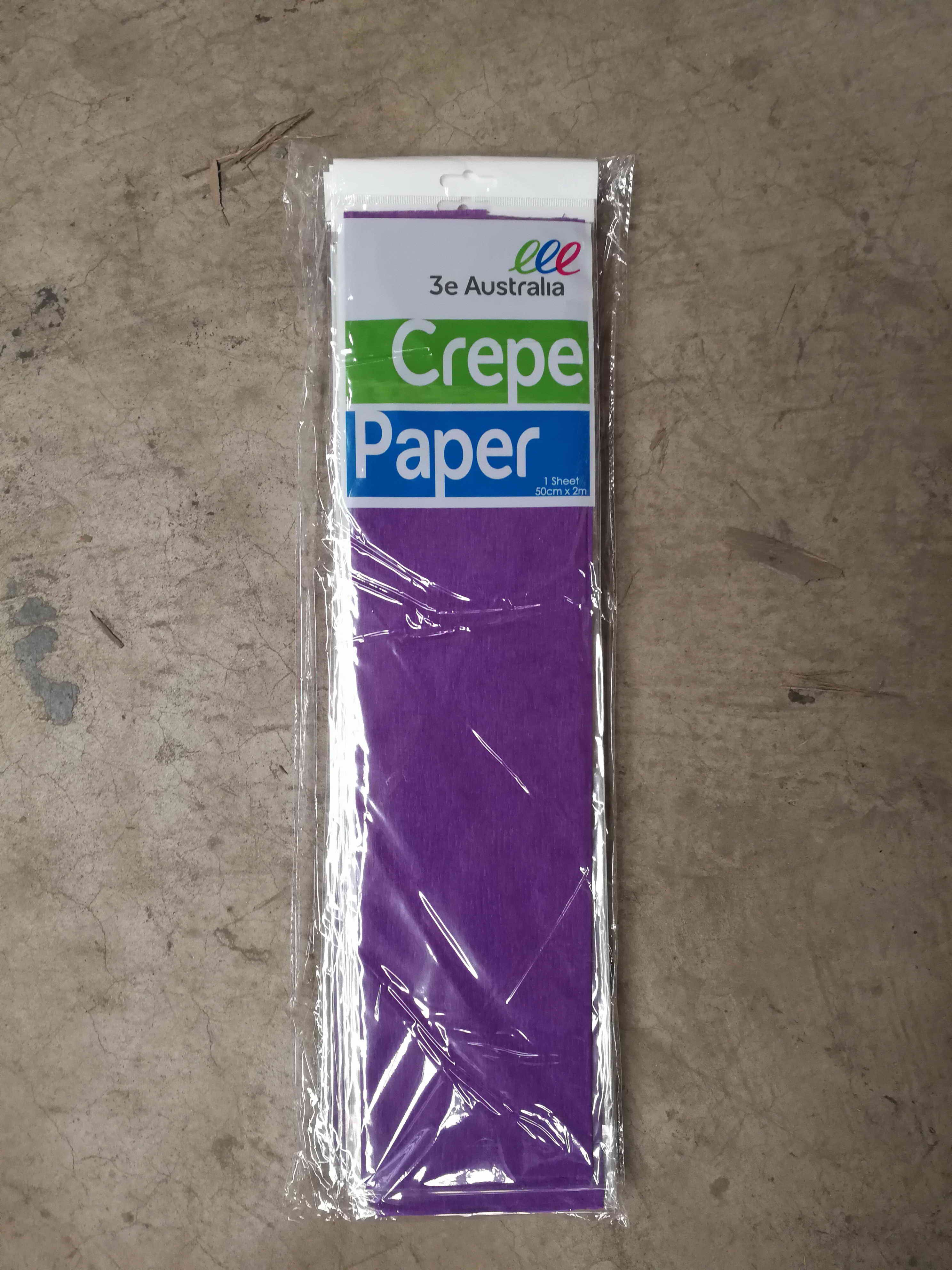 crepe paper purple