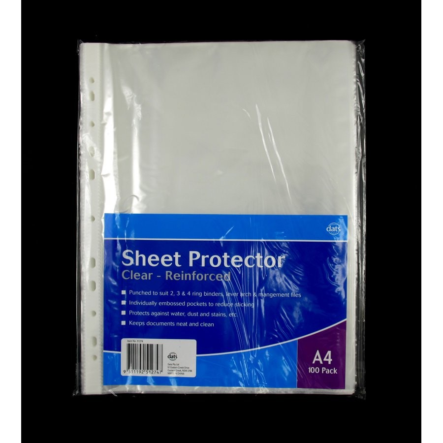sheet protector pk100,10/ctn