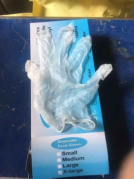 58454, latex glove XL 100PCS