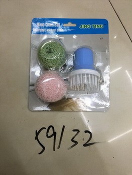 F4M, CLEARANCE, 59132, scourer ball with handle 2pcs