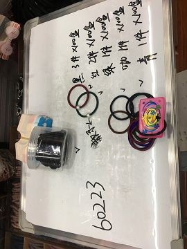 E14L, 60223, leastic hair tie 24pcs dark color mix