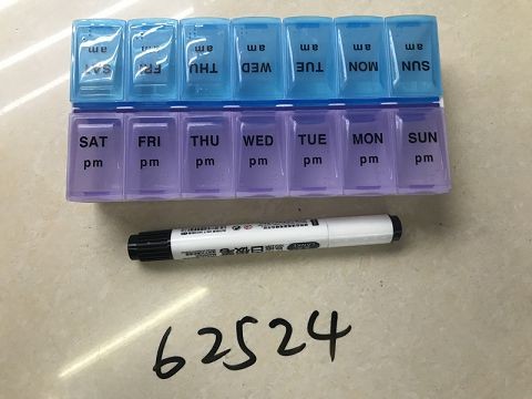 B5M, 62524, Pill box 7 days am/pm