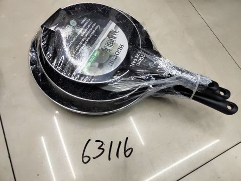 K2M, 63116, Aluminum fry pan set of 3 20/24/28cm