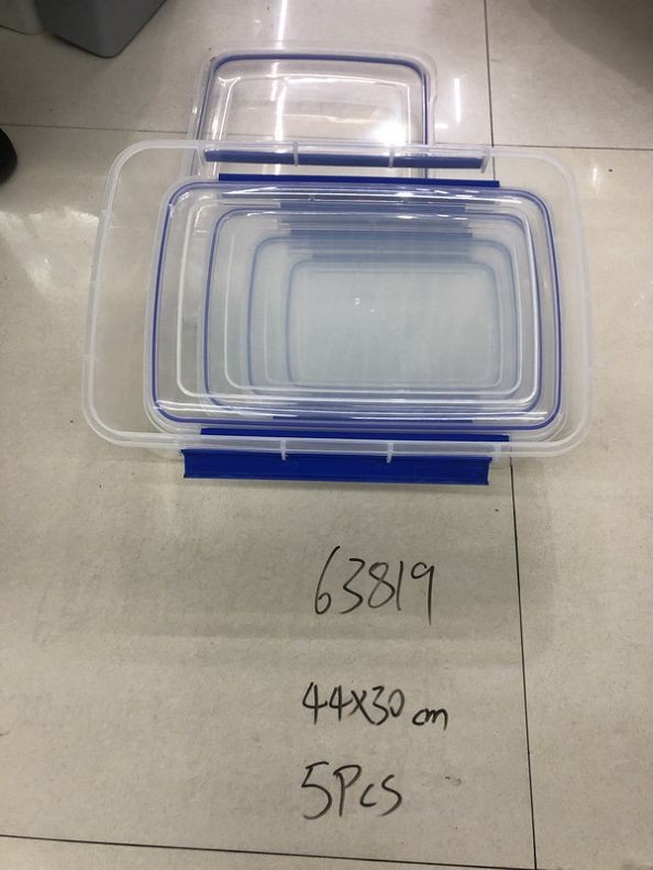 H3H, 63819, plastic clip container 5pcs 44*30cm